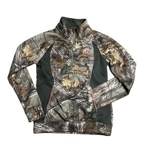 Under Armour UA Storm Insulated Realtree Camo Hunting Jacket Women's XS Pullover